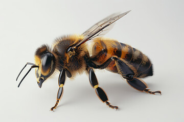 bee on white background