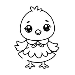 Cute Chick colouring book cover design