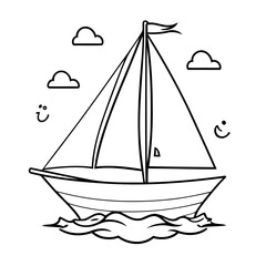 Cute sailboat for toddlers book