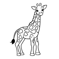 Funny Giraffe illustration for kids books