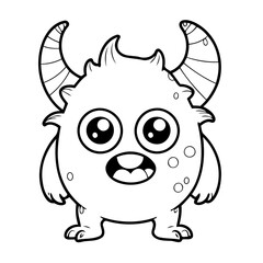 Funny monster for kids page