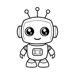 Funny Robot drawing for kids books