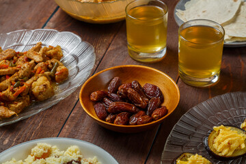 Dates and fruit zwar for breaking the fast for Iftar Ramadan.