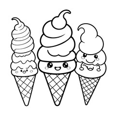 Joyful Ice Cream for children page