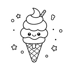 Joyful Icecream drawing for toddlers book