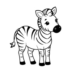 Joyful Zebra drawing for toddlers