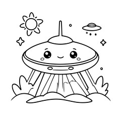 Joyful UFO doodle for kids books