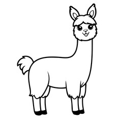 Simple Llama doodle for children books