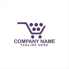 Online Shop Logo Template Design Vector, Emblem, Design Concept, Creative Symbol, Icon
