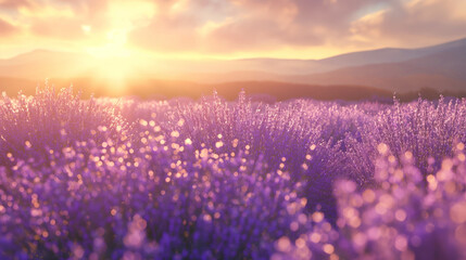 lavender field at sunset