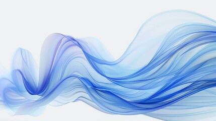 Fototapeta premium Blue abstract wave background with white background. ai generative. hyper realistic 