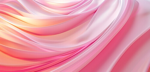 Obraz premium Overlapping glowing pastel pink lines in an abstract luxury design.