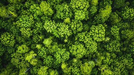 Vibrant Spring Forest Landscape Generative AI