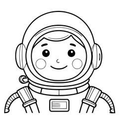 Cute vector illustration Astronaut hand drawn for toddlers