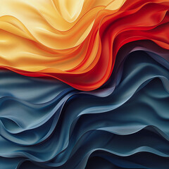 Abstract wavy background. Digital colorful poster with lines and shapes. Creative design pattern.