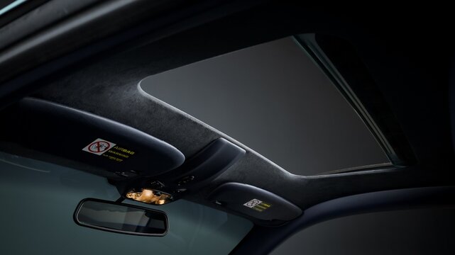 Sunroof of a car open
