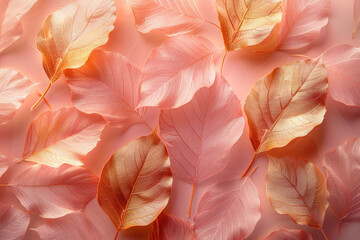 close up of pink leafs. Created with Ai