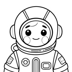 Cute vector illustration Astronaut hand drawn for toddlers
