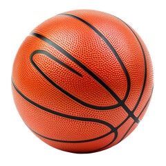 Obraz premium A basketball ball displayed on a plain white surface, a Basketball ball isolated on transparent background
