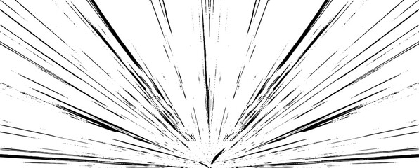 Circular starburst explosion texture. Distressed uneven grunge background. Abstract vector illustration. Overlay to create interesting effect and depth. Isolated on white background.