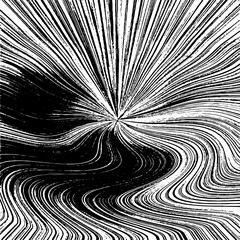 Circular starburst explosion texture. Distressed uneven grunge background. Abstract vector illustration. Overlay to create interesting effect and depth. Isolated on white background.