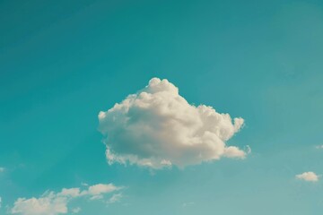 Naklejka premium A picture of an airplane flying in the blue sky. Suitable for travel and transportation concepts