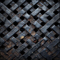 Close Up of Manhole Cover