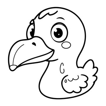 recommend clip art: Vector illustration of a cute Dodo drawing for children page