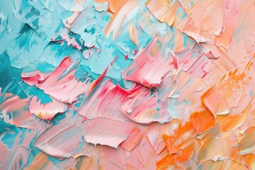 Fototapeta premium Vibrant painting on a wall, great for interior design projects