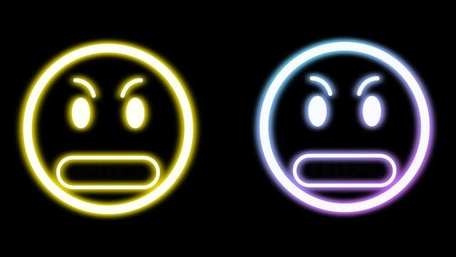 simple smiley face expression to very angry and obscene language speaking expression emojis