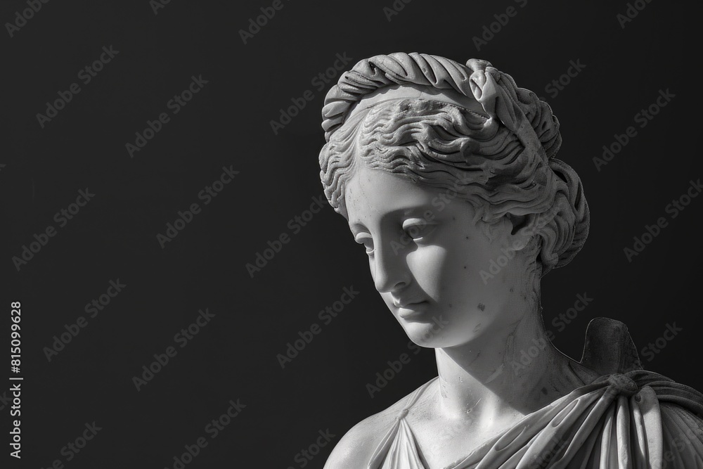 Aufkleber a statue of a woman with a bird on her shoulder. suitable for various design projects