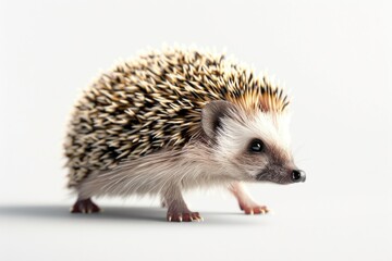 Fototapeta premium A small hedge standing on a white surface. Suitable for various design projects