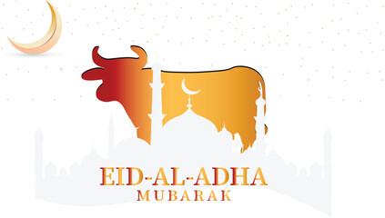 Eid-ul-Adha holiday banner design or poster.
