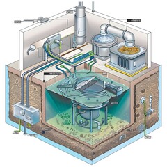 Educational Diagram of Grease Trap Functioning Unveiling the Process of Grease in Wastewater Management