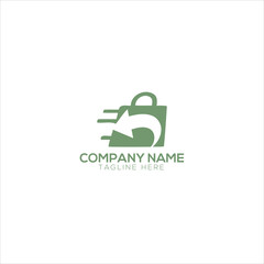 Web shopping - vector logo template concept illustration.
