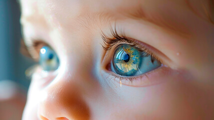 baby's eyes close up