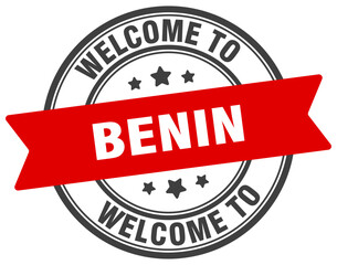 Fototapeta premium Welcome to Benin stamp. Benin round sign