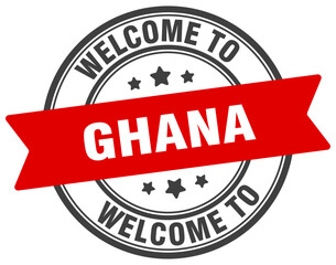 Welcome to Ghana stamp. Ghana round sign