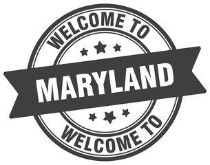 Welcome to Maryland stamp. Maryland round sign