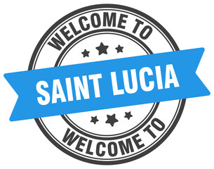 Welcome to Saint Lucia stamp. Saint Lucia round sign