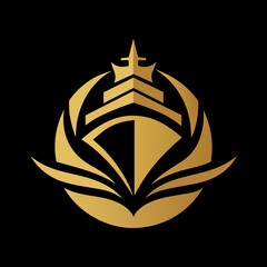 golden SHip icon logo