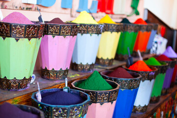 Tunisian street store selling spices