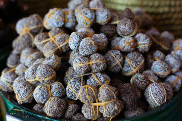Tunisian street store selling spices