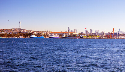 View of the port in istanbul