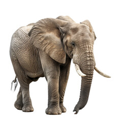 An elephant standing against a white backdrop, a elephant isolated on transparent background