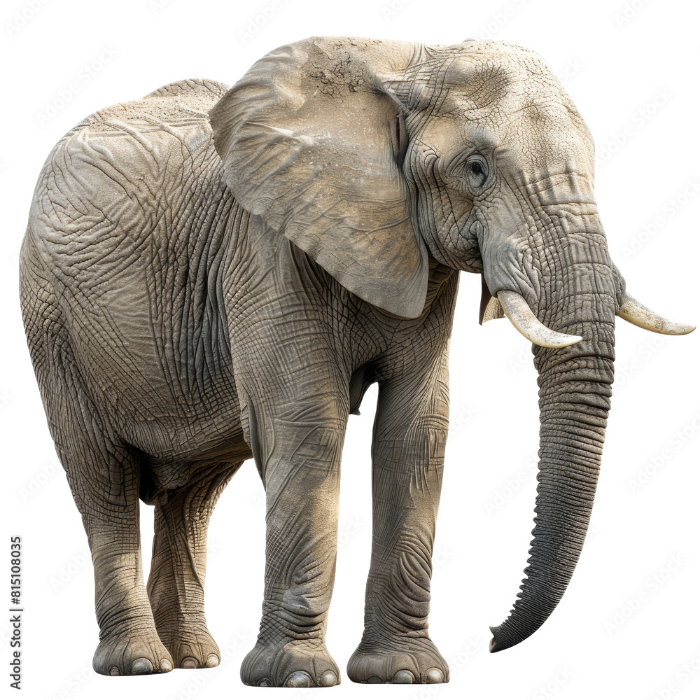 Poster an elephant stands against a stark png background in this simple yet striking image, a beaver isolat
