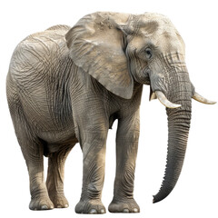 Obraz premium An elephant stands against a stark Png background in this simple yet striking image, a Beaver Isolated on a whitePNG Background