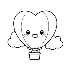 Vector illustration of a cute Balloon drawing for toddlers book
