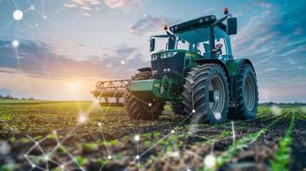 Fototapeta premium Agricultural IoT platforms for data integration and analysis