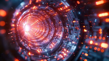 Obraz premium Cybernetic Wonders: A Visual Journey into the Beauty of Technology